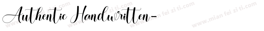 Authentic Handwritten字体转换